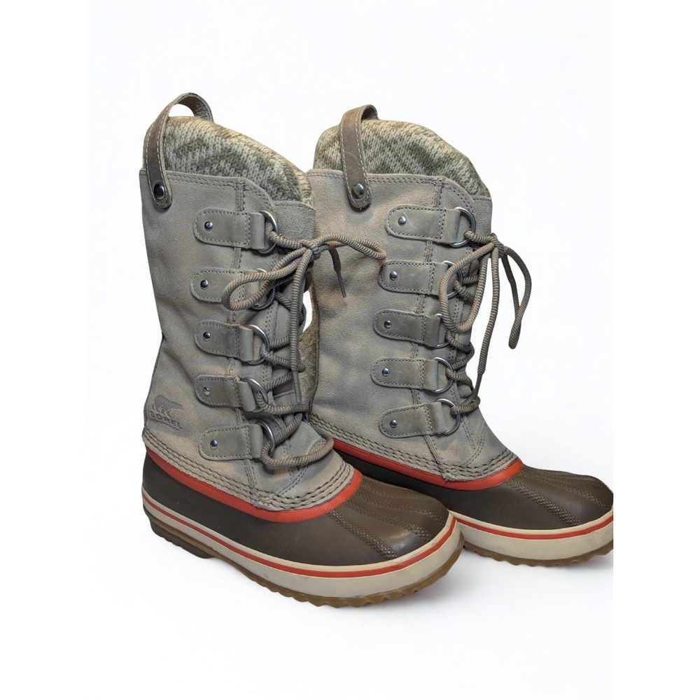 S2 Sorel Joan of Arctic Knit Boot Women's Size 5 Waterproof Winter Snow lace up